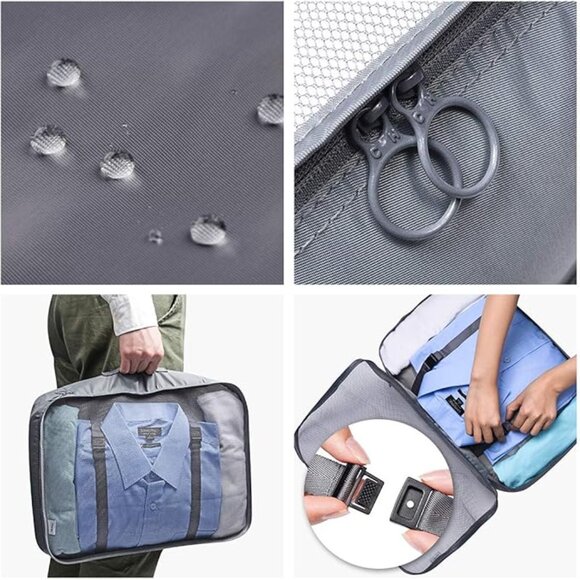 New! Packing Cubes, Travel Luggage Organizers Set with Toiletry Bag (7pcs) - Picture 5 of 5